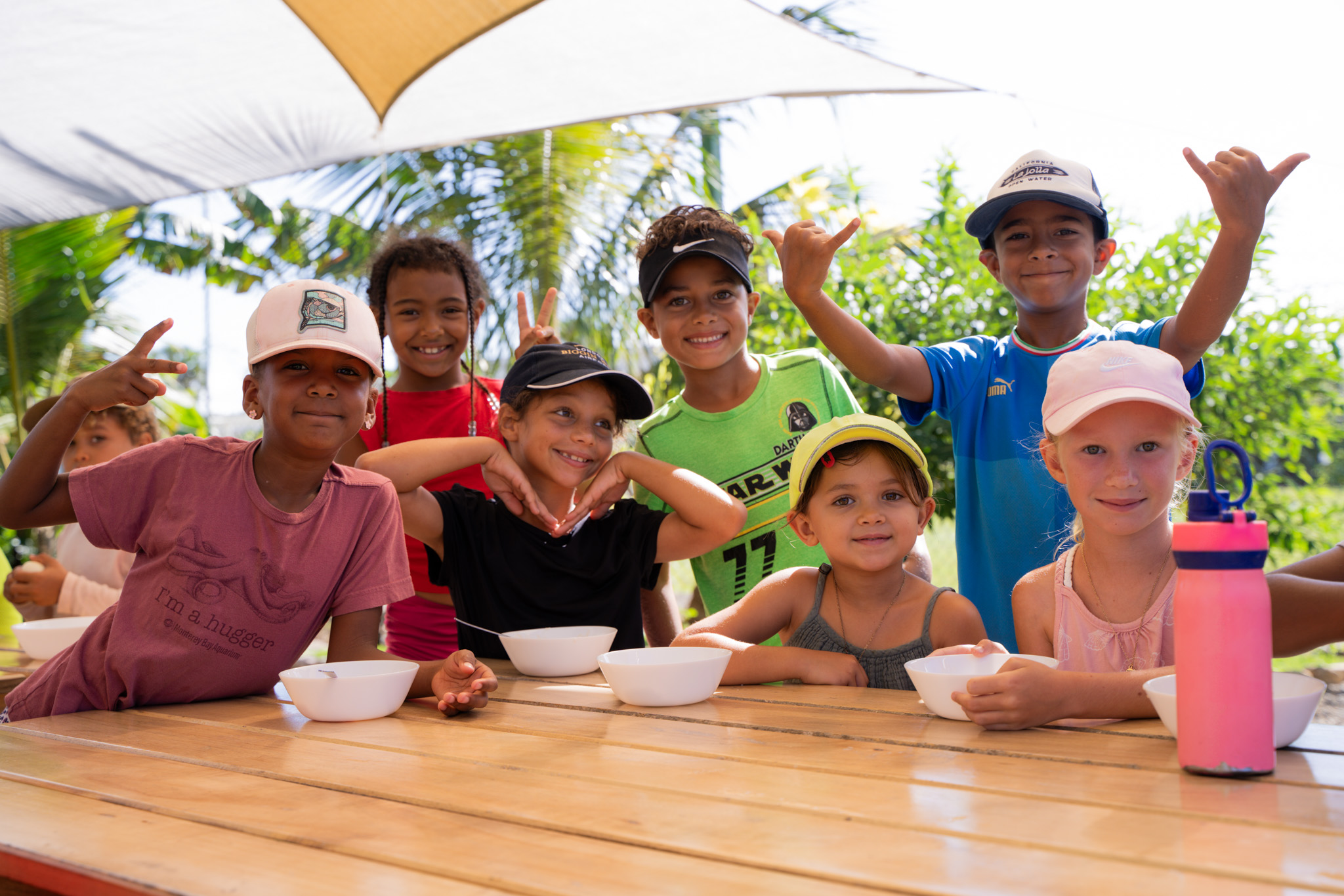 Students from The School House sharing a joyful moment outdoors